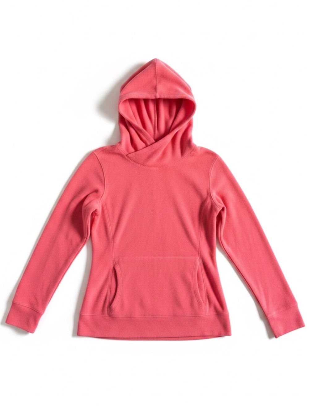 Columbia Fleece Hoodie Pullover Soft Cozy Outdoor Hiking Layer Coral Pink Small